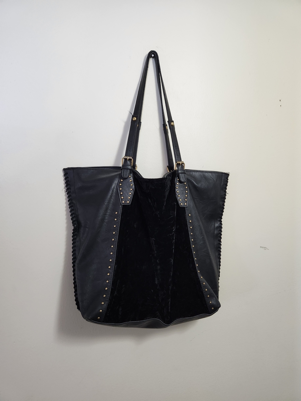 Dolce Vita Black Studded Tote Bag
